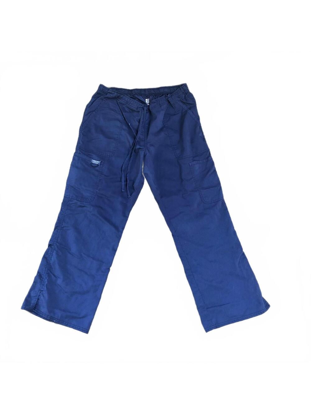 Cherokee Workwear Navy Blue Petite Cargo Pants Size L